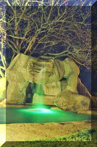 Our pool at night