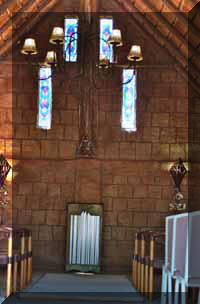 The inside design and furniture is in a complete Africa Style