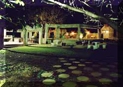 The Bonnfire area at night